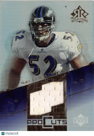 2004 Upper Deck Reflections Ray Lewis Pro Cuts Patch Game-Used Jersey #PC-RL Baltimore Ravens