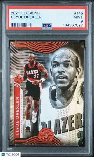 2021 Panini Illusions Clyde Drexler #145 PSA 9