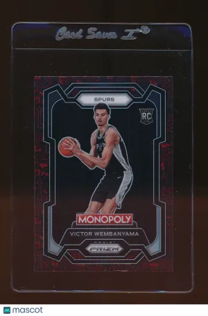 2023-24 Panini Prizm Monopoly Victor Wembanyama #81 Classic Icons Red Prizm Parallel/Variety Rookie Base Set