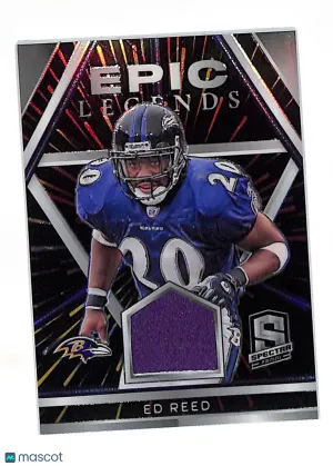 2024-25 Panini Spectra Football Ed Reed Epic Legends Patch /75 Memorabilia #ELM-ERD Baltimore Ravens