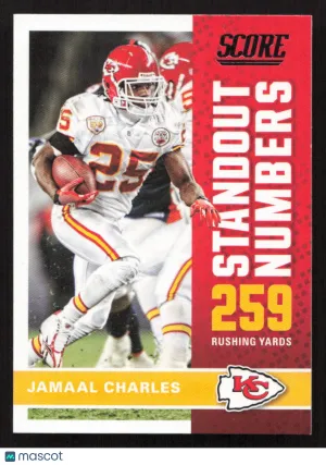 2017 Score Jamaal Charles #1 Standout Numbers