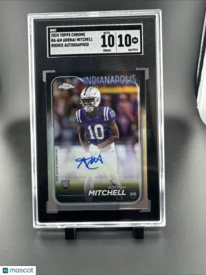 2024 Topps Chrome Adonai Mitchell #RA-AM [Base] Rookie Insert SGC 10 Auto 10
