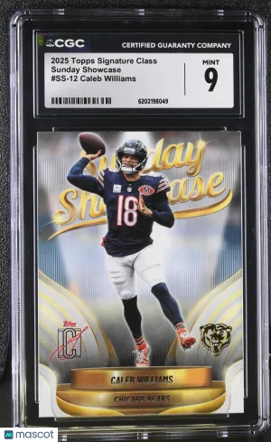 2025 Topps Signature Class Caleb Williams Rookie Sunday Showcase #SS-12 CGC 9 Chicago Bears