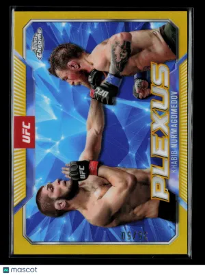 2025 Topps Chrome UFC Plexus Khabib Nurmagomedov Conor McGregor #PLX-14 Gold 05/58