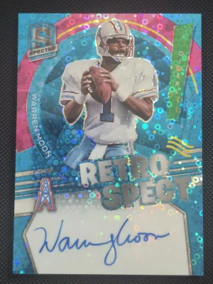 2022 Panini Spectra Warren Moon Light Blue Sparkle Retro Spect Auto 29/50