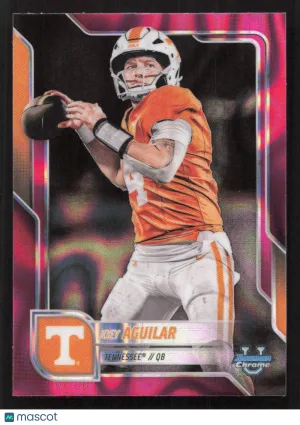 2025 Bowman Chrome University Joey Aguilar #192 Pink Lava Refractor