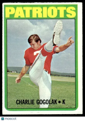1972 Football Card Charlie Gogolak #44