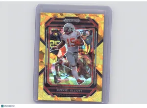 2023 Panini Prizm Draft Picks Ezekiel Elliott #40 Gold Ice