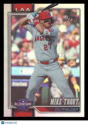 Mike Trout 2026 Topps Update All-Star Game Rainbow Foil #ASG-42 Los Angeles Angels