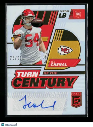 2022 Panini Donruss Elite Turn of the Century Leo Chenal #TC-87 75/99 RC Auto