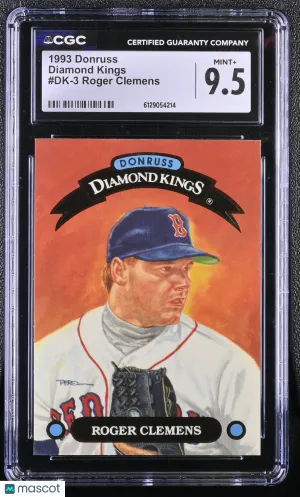 1993 Donruss Roger Clemens Diamond Kings #DK-3 CGC 9.5 Boston Red Sox