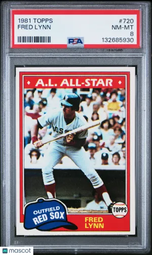 1981 Topps Fred Lynn #720 PSA 8