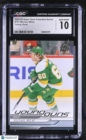 2024-25 Upper Deck Extended Series Michael Milne Young Guns Rookie #727 CGC 10 Minnesota Wild