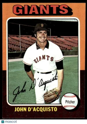 1975 Baseball Card John D'Acquisto #372