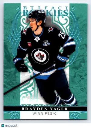 2026 Upper Deck Artifacts Brayden Yager #196 Aqua Blue