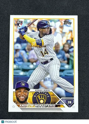 2023 Topps Update US74 Andruw Monasterio RC Milwaukee Brewers