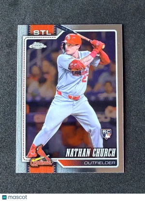 2026 Topps Chrome 192 Nathan Church Rookie St. Louis Cardinals