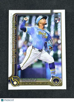 2025 Topps 16 Carlos Rodriguez RC Milwaukee Brewers