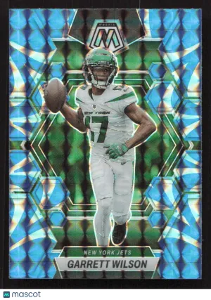 2023 Panini Mosaic Garrett Wilson #75 Reactive Blue Mosaic