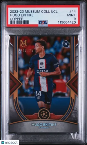 Hugo Ekitike 2022-23 Museum Collection UCL #44-Copper /125 PSA 9