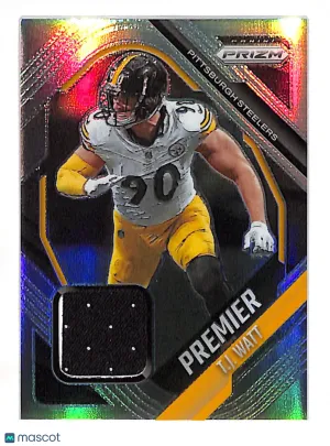2025 Panini Prizm T.J. Watt Patch Memorabilia #PJY-TJW Pittsburgh Steelers