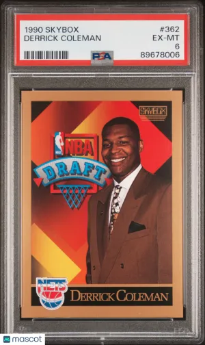 1990 Skybox Derrick Coleman #362 Rookie PSA 6