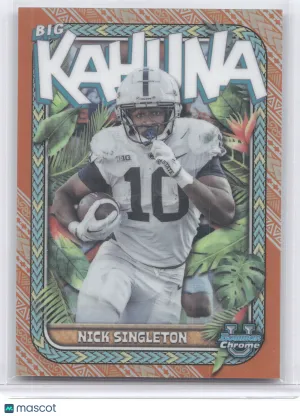 2023 Bowman Chrome U. Big Kahuna Nick Singleton #TBK-16 Orange Refractor 16/25