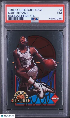 1996 Collector's Edge Radical Recruits Kobe Bryant #3 PSA 7