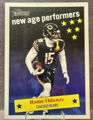 Topps 2026 Heritage Rome Odunze Chicago Bears New Age Performers NAP-5