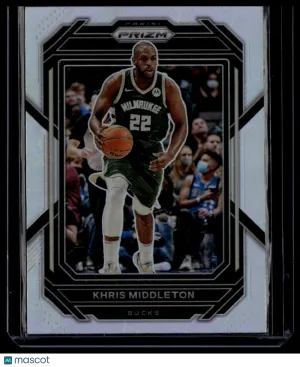 2023 Panini Prizm Khris Middleton #112 White Sparkle