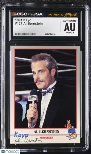 Graded 1991 Kayo Al Bernstein #127 Auto Authentic CGC JSA 9