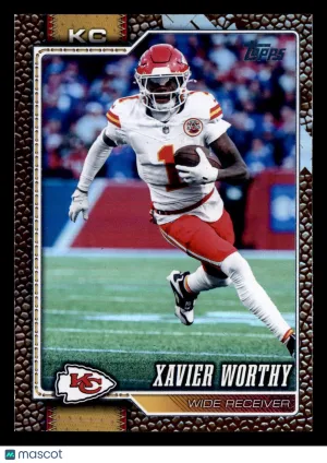 2026 Topps Flagship Xavier Worthy #96 Football Leather Foil