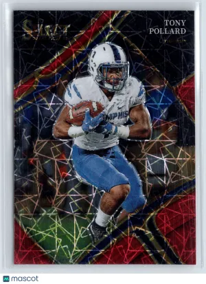 2023 Panini Select Draft Picks Tony Pollard #144 Red Lazer Prizm Memphis Tigers Football Card