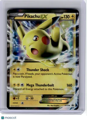 2016 Pokemon—Pikachu EX #XY174 XY—Black Star Promo Holo [Lightly Played]