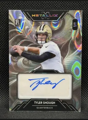 Tyler Shough RC 2025 Wild Card Metallix SIlver WIldFractal Auto 1/1 #WMFA-TS