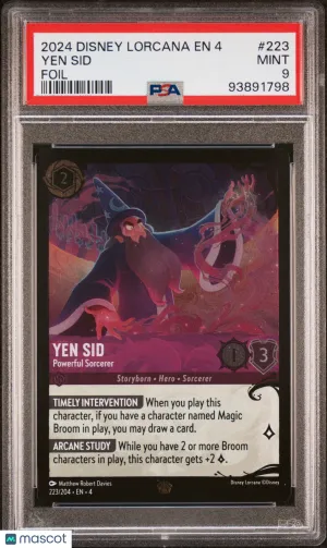 2024 Disney Lorcana En 4-Ursula'S Return Yen Sid #223 Illum Quest Deep Trouble PSA 9