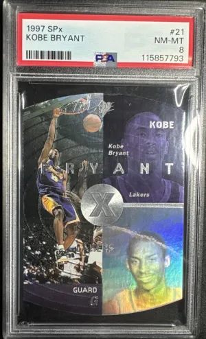 1997-98 Upper Deck SPX Kobe Bryant PSA 8