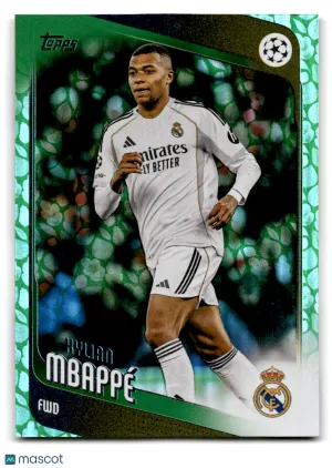 2026 Topps UEFA Champions League Kylian Mbappé #112 Green Leaves Real Madrid C.F.