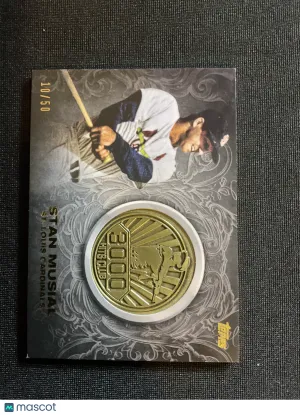 1958 Topps Baseball Update Series Stan Musial #3000M-3 Gold /50 Commemorative Medallion
