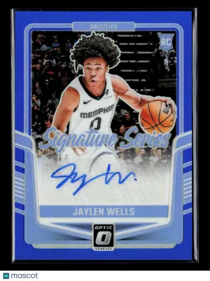 2025 Panini Donruss Optic Jaylen Wells #SS-WEL Blue 20/25 RC Auto