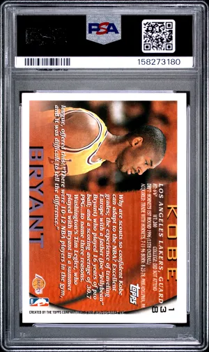 1996 Topps Kobe Bryant #138 back
