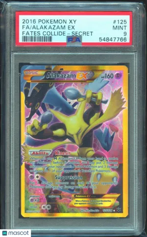 Alakazam EX 2016 Pokemon Xy Fates Collide Fates Collide-Secret Fa PSA 9 #125
