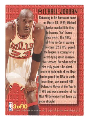 1995 Fleer Ultra Double Trouble Michael Jordan #3 back