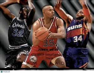 1995 Fleer Team Leaders Shaquille O'Neal Charles Barkley #7 of 9