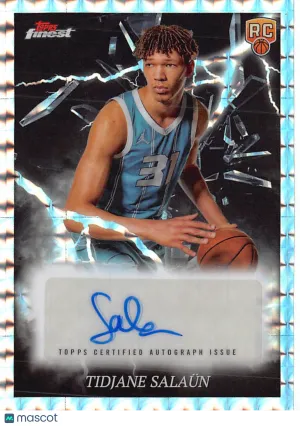 2024-25 Topps Finest Tidjane Salaün Electrifying Signatures Geometric Rookie RC #ES-TS Charlotte Hornets