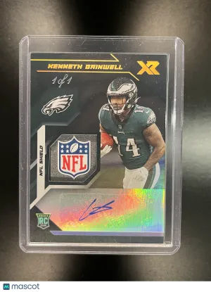 2021 Panini XR Kenneth Gainwell #RSA-KGA NFL Shield NFL Shield Patch RC Memorabilia
