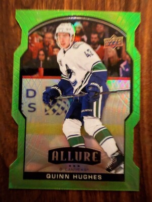 2020-21 Upper Deck Allure Quinn Hughes Green Quartz 60/99