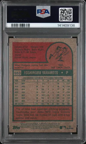 2024 Topps Heritage Yoshinobu Yamamoto #553 back