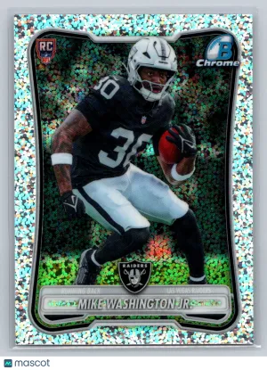 2026 Bowman Chrome Mike Washington Jr. #BCV-155 Speckle Rookie Las Vegas Raiders