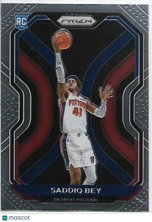 2020-21 Panini Prizm Saddiq Bey #284 Rookie Detroit Pistons